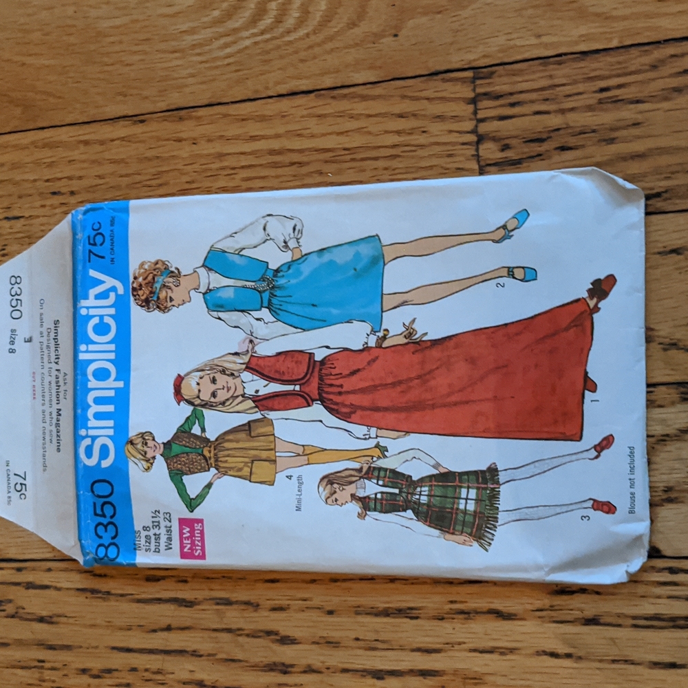 Vintage 1970s Simplicity 9 piece Pattern uncut 8